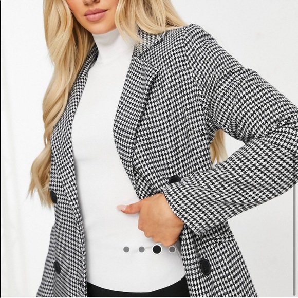 PARISIAN X ASOS oversized blazer in houndstooth / check - Picture 2 of 4